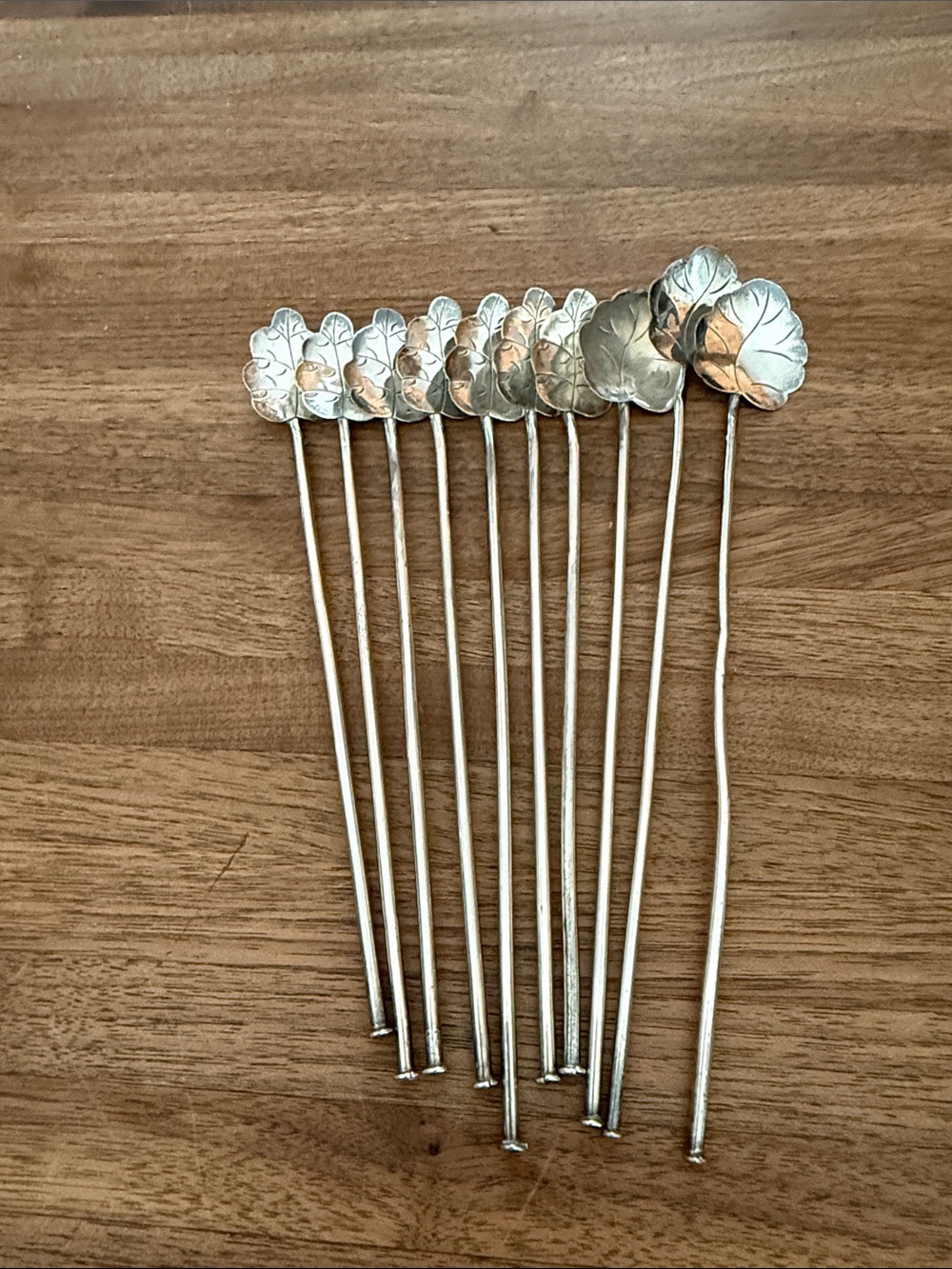 Taxco Sterling Silver sipping straws set of 10